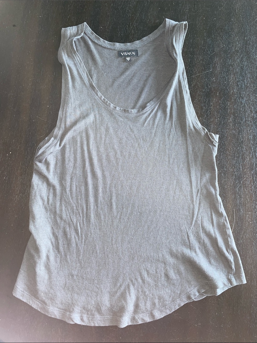 Women's Dark Gray Sleeveless Tank Top